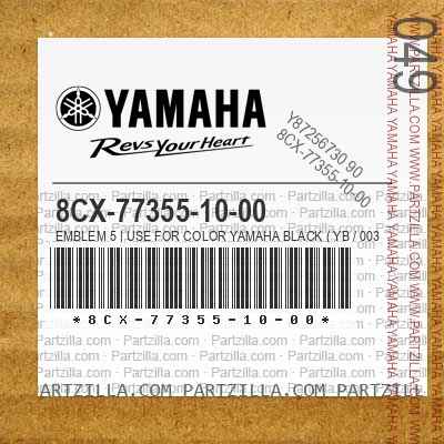 8CX-77355-10-00 EMBLEM 5 | Use for Color YAMAHA BLACK ( YB / 0033 )