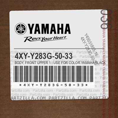 4XY-Y283G-50-33 BODY, FRONT UPPER 1 | Use for Color YAMAHA BLACK ( YB / 0033 )