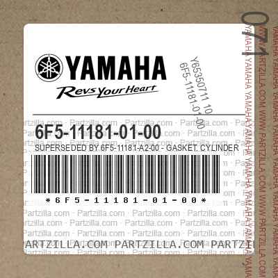 6F5-11181-01-00 Superseded by 6F5-11181-A2-00 - GASKET, CYLINDER HEA