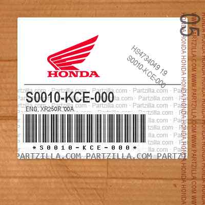 S0010-KCE-000 ENG, XR250R '00A                                                                                     