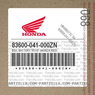 83600-041-000ZN BOX, BATTERY *R110* (MONZA RED)
