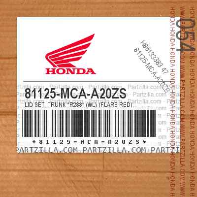 81125-MCA-A20ZS LID SET, TRUNK *R288* (WL) (FLARE RED)