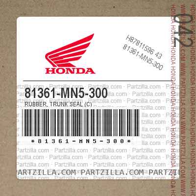 81361-MN5-300 RUBBER, TRUNK SEAL (C)