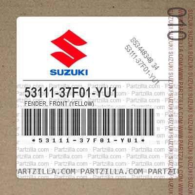 53111-37F01-YU1 Suzuki Fender,fr 5311137F01YU1 New Genuine OEM Part