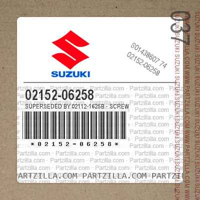 02152-06258 Superseded by 02112-1625B - SCREW