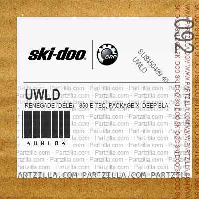 UWLD RENEGADE (DELE) - 850 E-TEC, Package X, Deep Black, Deep Black.. North America