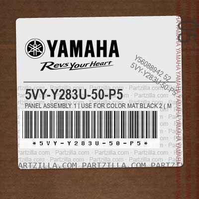 5VY-Y283U-50-P5 PANEL ASSEMBLY 1 | Use for Color MAT BLACK 2 ( MBL2 / 0582 )
