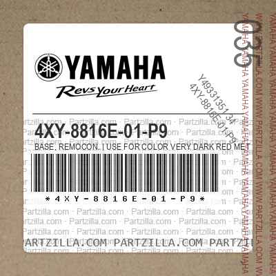 4XY-8816E-01-P9 BASE, REMOCON. | Use for Color VERY DARK RED METALLIC 2 ( VDRM2 / 0957 )