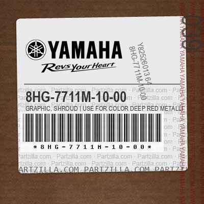 pustes op konto Slør Yamaha 8HG-7711M-10-00 - GRAPHIC, SHROUD | Use for Color Deep Red Metallic K  ( DRMK / 0918 ) | Partzilla.com