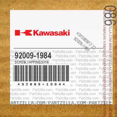 Kawasaki 92009-1984 - TAPPING SCREW | Partzilla.com