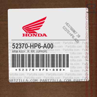 Honda 52370-HP6-A00 - ARM ASSY., R. RR. (UPPER) | Partzilla.com