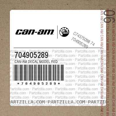 704905289 CAN-AM DECAL Model Red