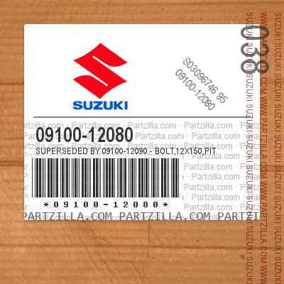 09100-12080 Superseded by 09100-12090 - BOLT,12X150,PIT