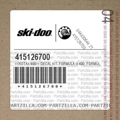 415126700 <<ROTAX 600>> Decal Kit. Formula III 600. Formula III 600 R. Formula III 600 LT.