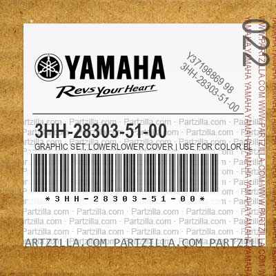 3HH-28303-51-00 GRAPHIC SET, LOWERLOWER COVER | Use for Color BLUISH BLACK ( BIB / 00MW )