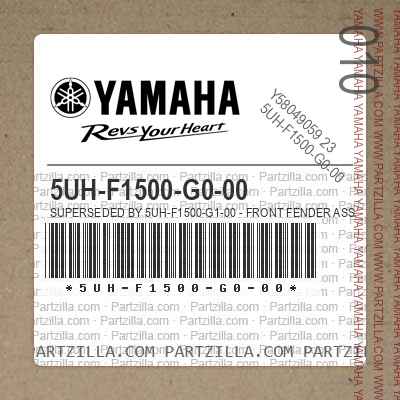 5UH-F1500-G1-00 Front Fender Assy, Yamaha