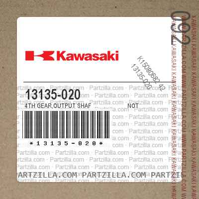 Kawasaki 13135-020 - 4TH GEAR,OUTPUT SHAF | Partzilla.com