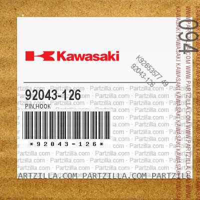 LOT 2 KAWASAKI PIN HOOK, 92043-126