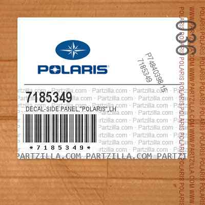 7185349 DECAL-SIDE PANEL,"POLARIS",LH                                                                        