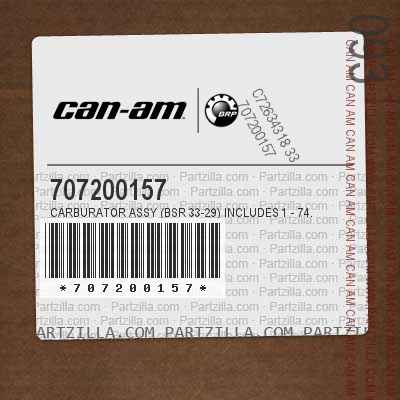 707200157 Carburator Assy (BSR 33-29) Includes 1 - 74.