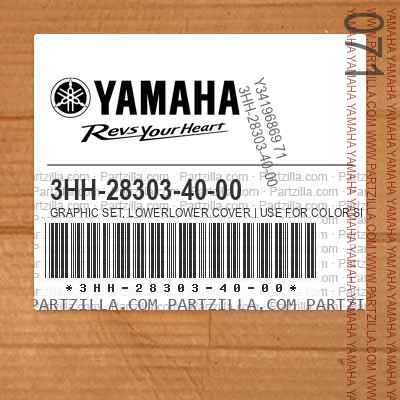 3HH-28303-40-00 GRAPHIC SET, LOWERLOWER COVER | Use for Color SILKY WHITE ( SW / 00GE )