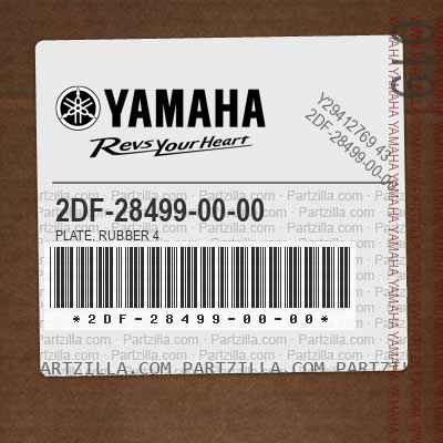 2DF-28499-00-00 PLATE, RUBBER 4                                                                                      