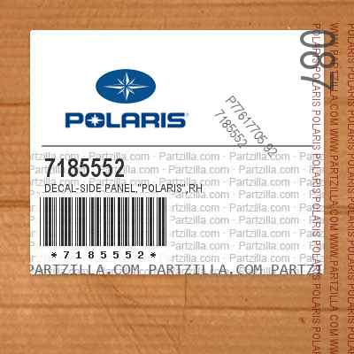 7185552 DECAL-SIDE PANEL,"POLARIS",RH                                                                        