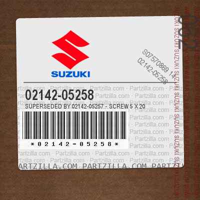 02142-05258 Superseded by 02142-05257 - SCREW 5 X 20