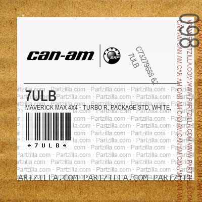 7ULB Maverick MAX 4X4 - Turbo R, Package STD, White, Visco-Lok.. North America