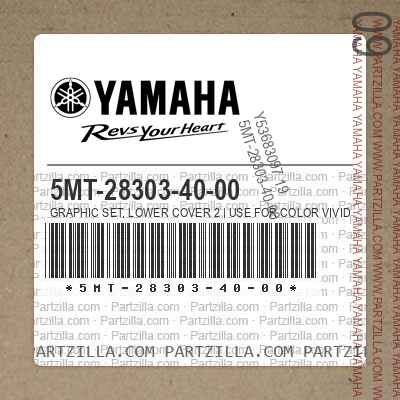 5MT-28303-40-00 GRAPHIC SET, LOWER COVER 2 | Use for Color VIVID RED COCKTAIL 1 ( VRC1 / 0121 )