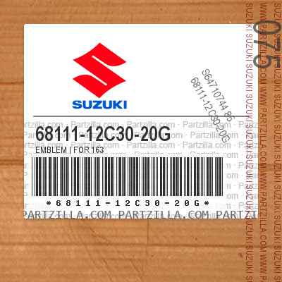 Suzuki Genuine Part ‘Suzuki’ Sticker - 68111-12C30-20G Gunmetal Grey 