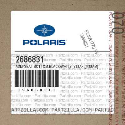 Polaris 2686831 - ASM-SEAT BOTTOM,BLACK/WHITE [E99AF][M99AM 