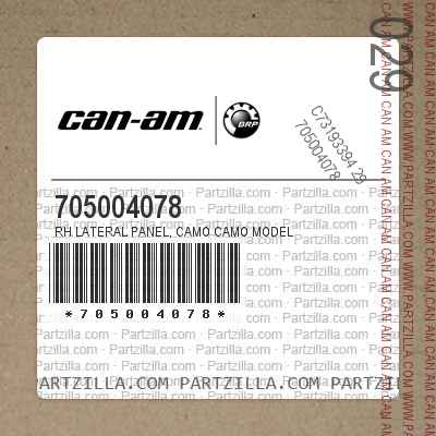 705004078 RH Lateral Panel, Camo Camo Model