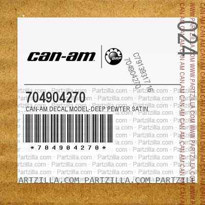 704904270 CAN-AM Decal Model-Deep Pewter Satin