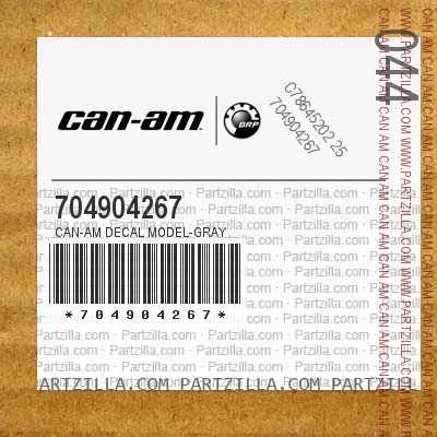 704904267 CAN-AM Decal Model-Gray