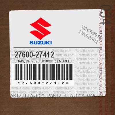 Suzuki Chain Assembly Driv 27600-01012-078 New Oem 