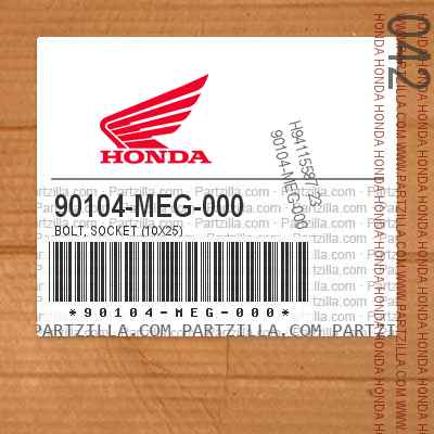 HONDA 90104-MEG-000 BOLT SOCKET 10X25