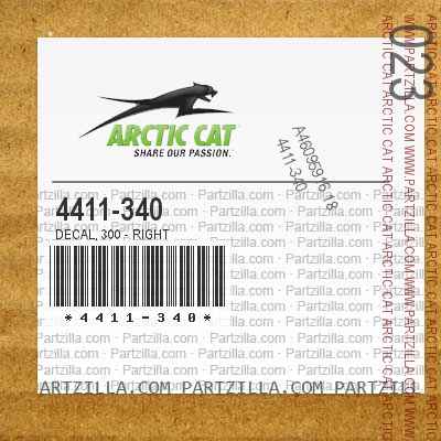 4411-340 Decal, 300 - Right