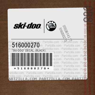 516000270 "Ski-Doo" Decal. (Black)