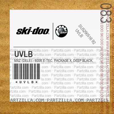 UVLB MXZ (DELE) - 600R E-TEC, Package X, Deep Black, Deep Black.. North America