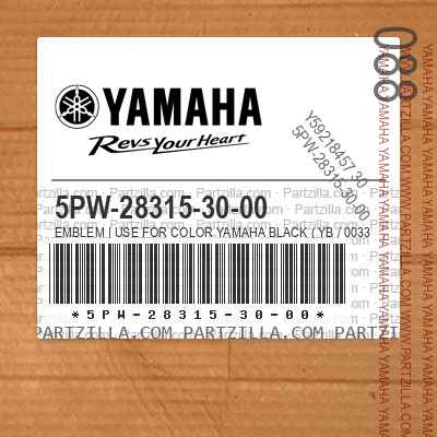 5PW-28315-30-00 EMBLEM | Use for Color YAMAHA BLACK ( YB / 0033 )