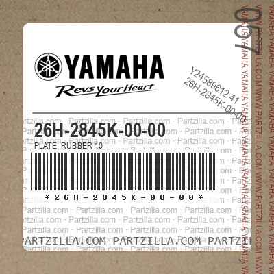 26H-2845K-00-00 PLATE, RUBBER 10