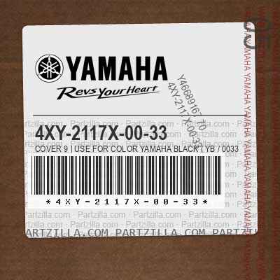4XY-2117X-00-33 COVER 9 | Use for Color YAMAHA BLACK ( YB / 0033 )