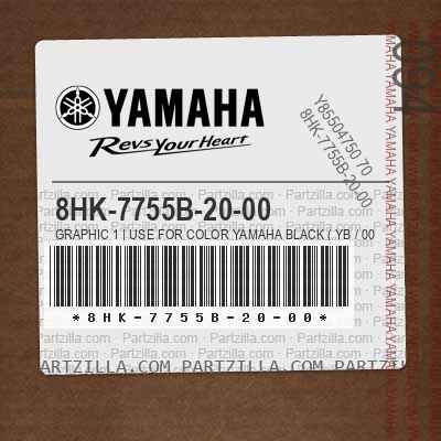 8HK-7755B-20-00 GRAPHIC 1 | Use for Color YAMAHA BLACK ( YB / 0033 )