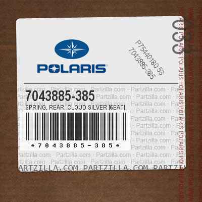 Polaris Spring Rear Genuine OEM Part 7043885-385 Qty 1 Cloud Silver 