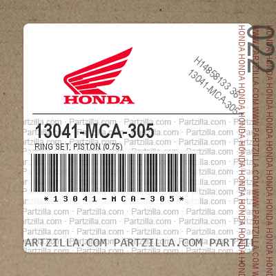 13041-MCA-305 RING SET, PISTON (0.75)