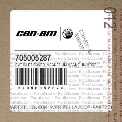 705005287 CVT Inlet Cover, Magnesium Magnsium Model