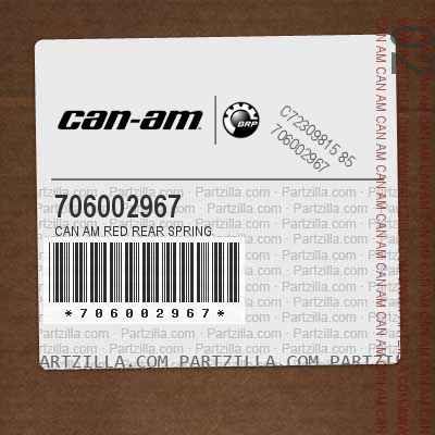 706002967 CAN AM RED REAR SPRING                                                                               