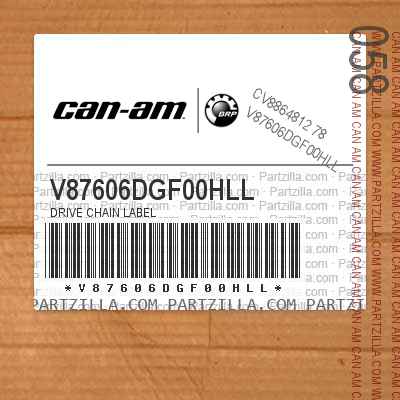 V87606DGF00HLL Drive Chain Label