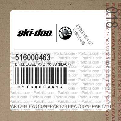 516000463 D.P.M. Label. MX Z 700 SB (Black).